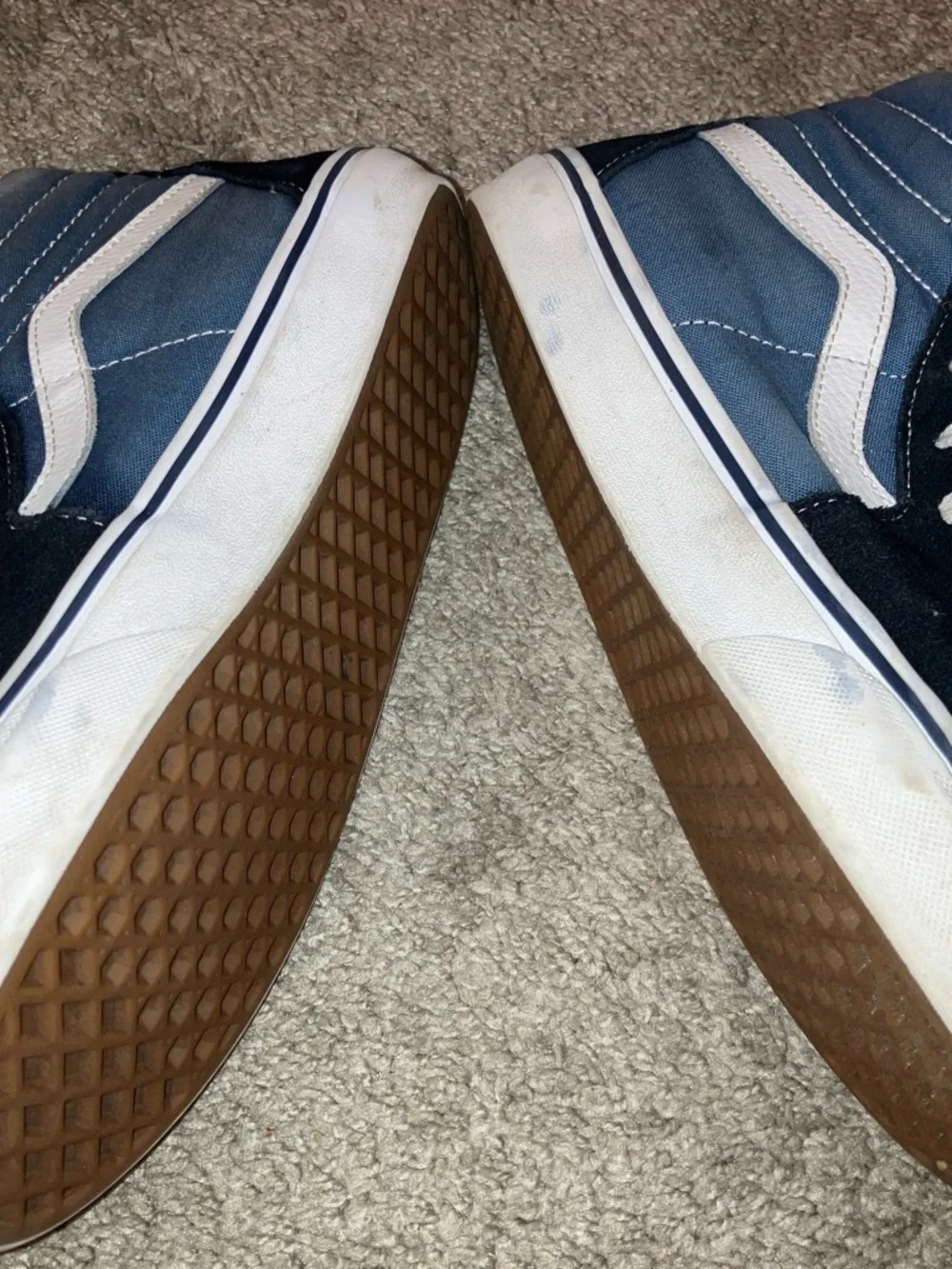Vans Sk8-Hi Navy and White High-Top Sneakers